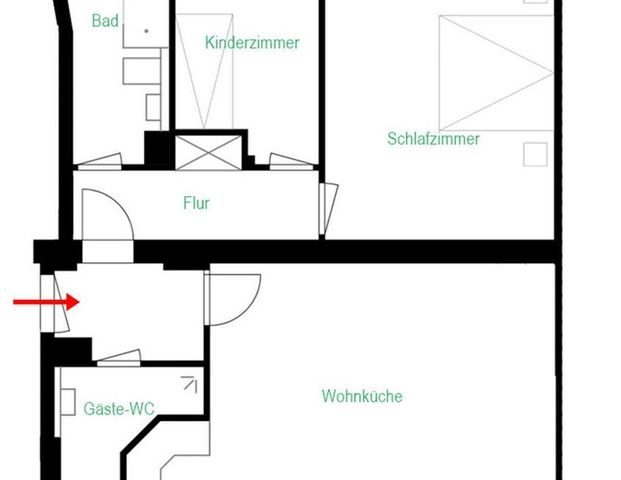 3-Raumwohnung Hochparterre in der Stadt! - Foto 1
