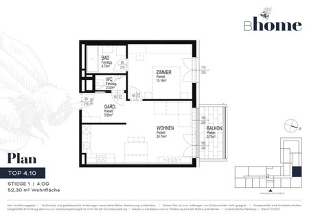 Klimatisierte 2-Zimmer-Wohnung inkl. Einbauküche und Balkon in Linz nahe Hummelhofwald zu vermieten! - Foto 2