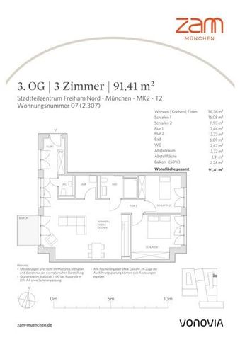 ZAM in Freiham – 3-Zimmer-Wohnung in bester Lage - Foto 4