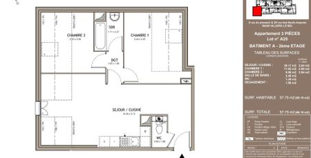 location Appartement T3 DE 57.75m² À VILLIERS LE BEL - Photo 5