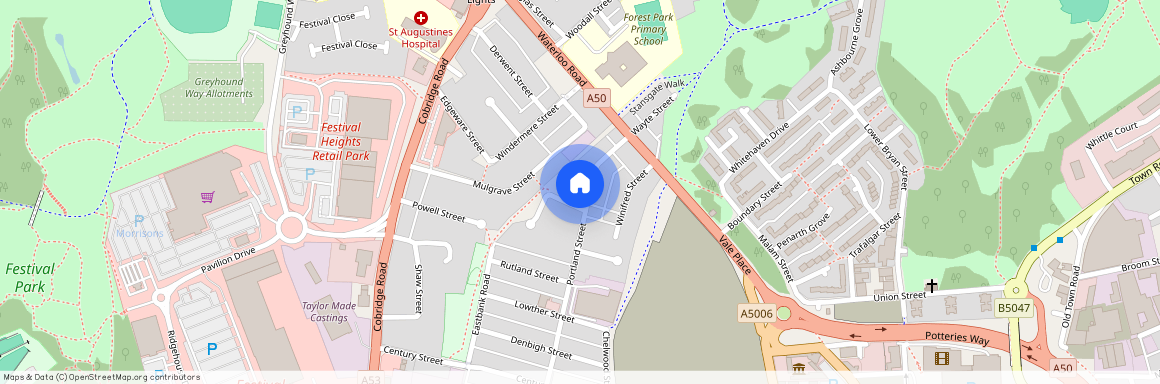 Portland Street, Hanley, Stoke-on-trent, ST1