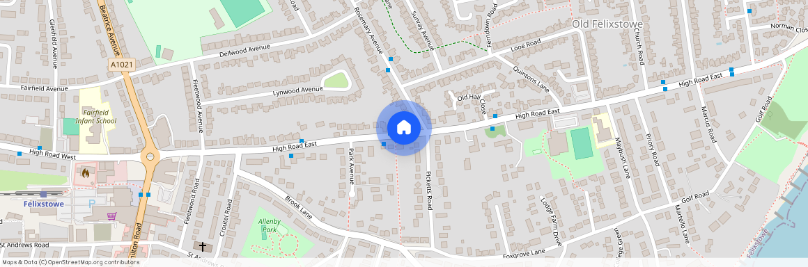 High Road East, Felixstowe