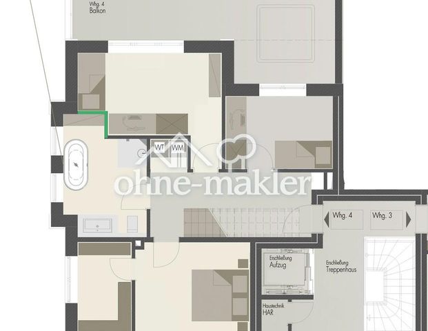 Penthouse mit 360° Panorama Dachterrasse - Foto 1