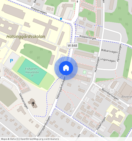 Hälsinggårdsvägen, Falun