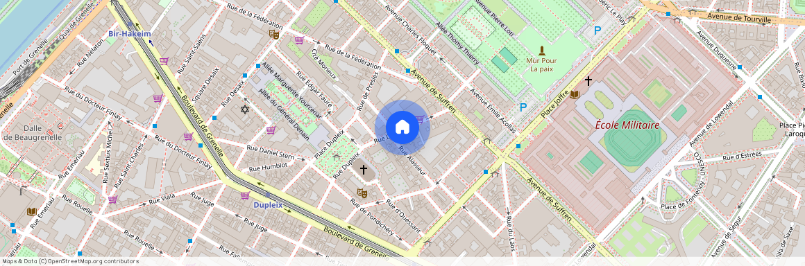 Boulevard de grenelle entre avenue de la Motte Picquet et rue Dupleix 75015 Paris (15e arrondissement)