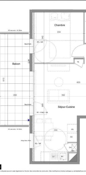 Appartement à louer 2 pièces 45.22m² - Photo 1