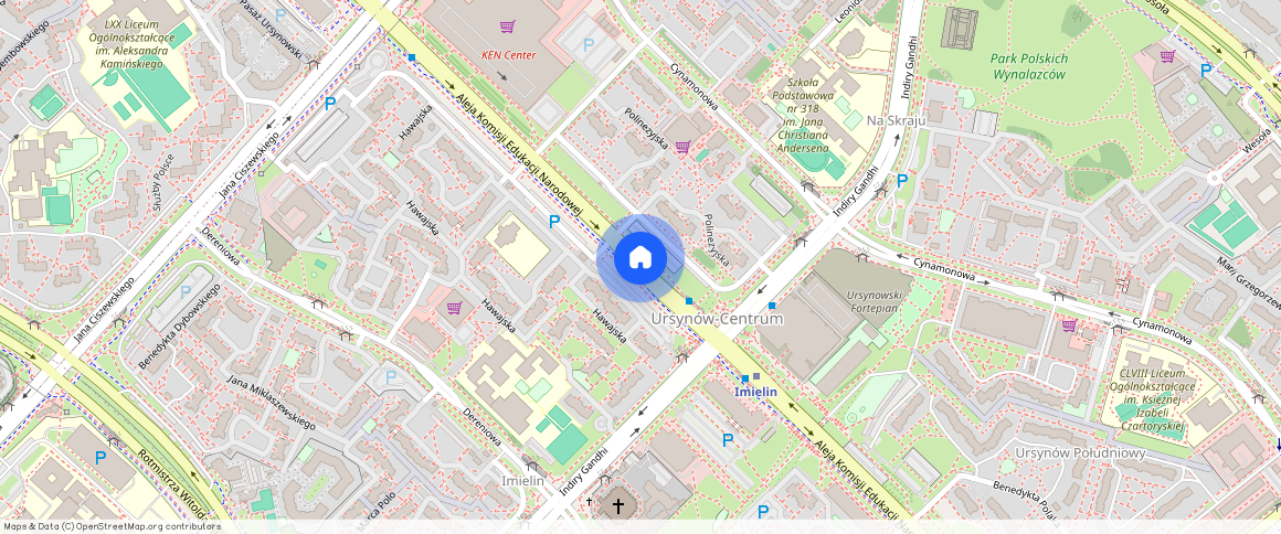 Warszawa Ursynów Ursynów-Centrum, Aleja Komisji Edukacji Narodowej