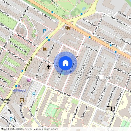 Flat B/R, 6 Cresswell Street, Hillhead, West End