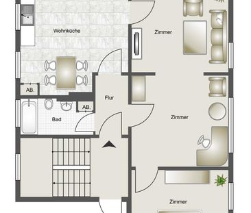 3- Zimmer Wohnung in Altenbochum mit WBS - Foto 1