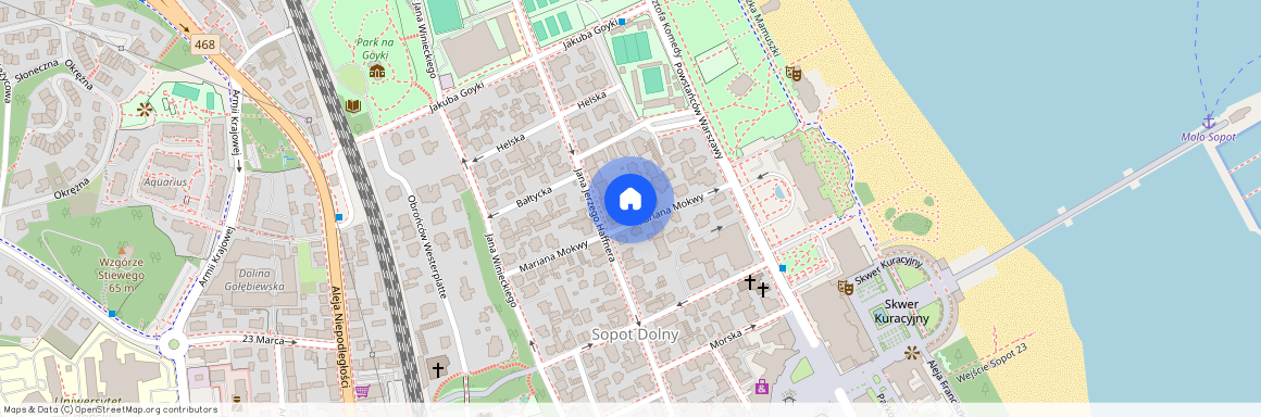 ul. Mariana Mokwy, Dolny Sopot - Haffnera, Dolny Sopot, Sopot, pomorskie