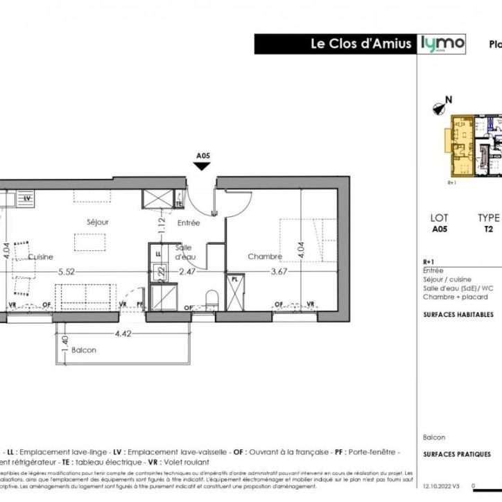 Appartement 2 pièces – 46 m² - Photo 2