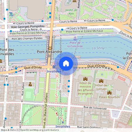 Quai d'Orsay et Avenue Bosquet 75007 Paris (7e arrondissement)