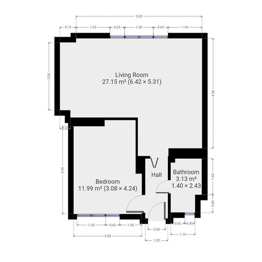 Pronájem bytu 2+kk 45 m² - Photo 1