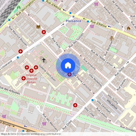 Rue de l'Abbe Carton, entre Rue d'Alesia et Rue Pierre Larousse 75014 Paris (14e arrondissement)