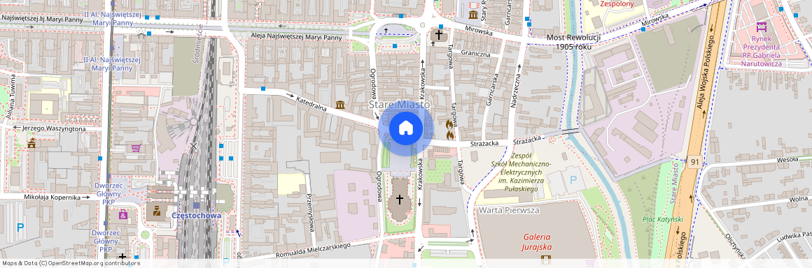 ul. Katedralna, Stare Miasto, Częstochowa, śląskie