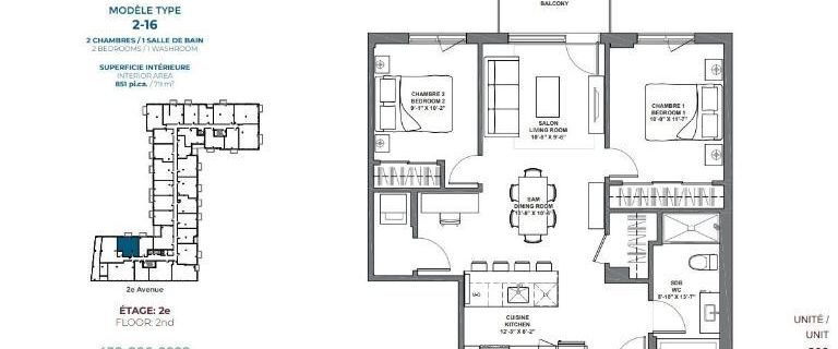 2 CH - 1 SDB - Montreal - $2,000 /mo - Photo 1