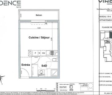 location Appartement T0 DE 24.3m² À NICE - Photo 2