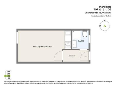 1 Zimmer City-Apartment mit Küche in bester Innenstadtlage! - Photo 3