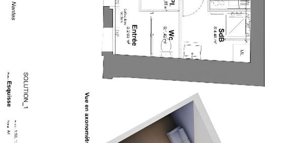 A LOUER - NANTES BUTTE SAINTE-ANNE - GRAND T1 AU CALME DE 29.91M² AVEC PARKING - Photo 2