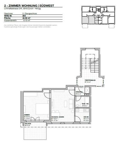 2 Zimmer, 44 m², 2. Stock - Photo 2