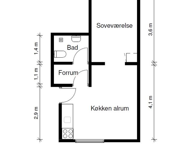 2-værelses studiebolig (Type 1) - Photo 1