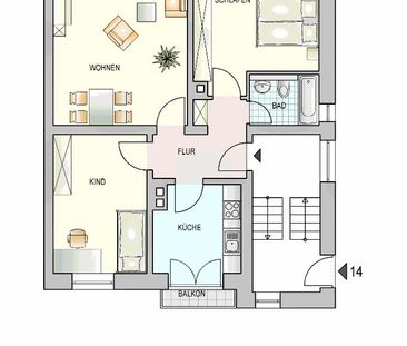 Tolle 3-Zimmer-Wohnung in der Weststadt - Photo 1
