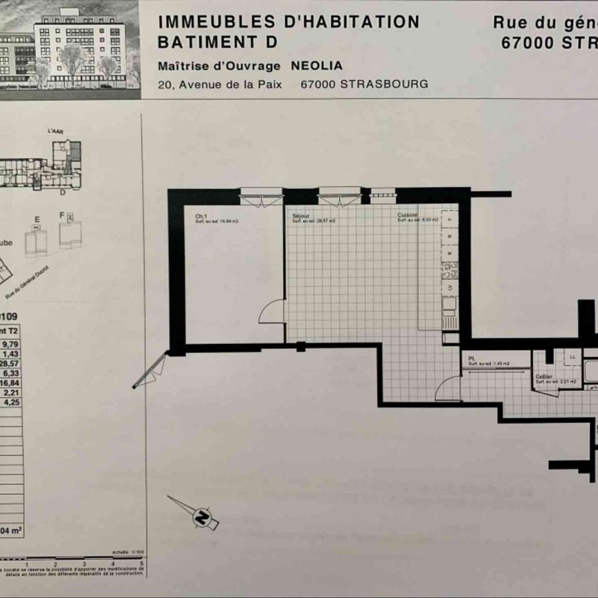 Location : Appartement 2 pièces 60 m2 – STRASBOURG - Photo 2