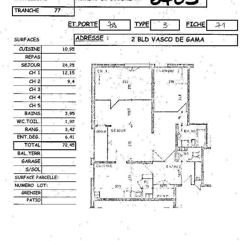 Location appartement T3 72.45m² à Reims (51100) Loyer CC * : 589.96 € Réf : ER.06403 - Photo 1