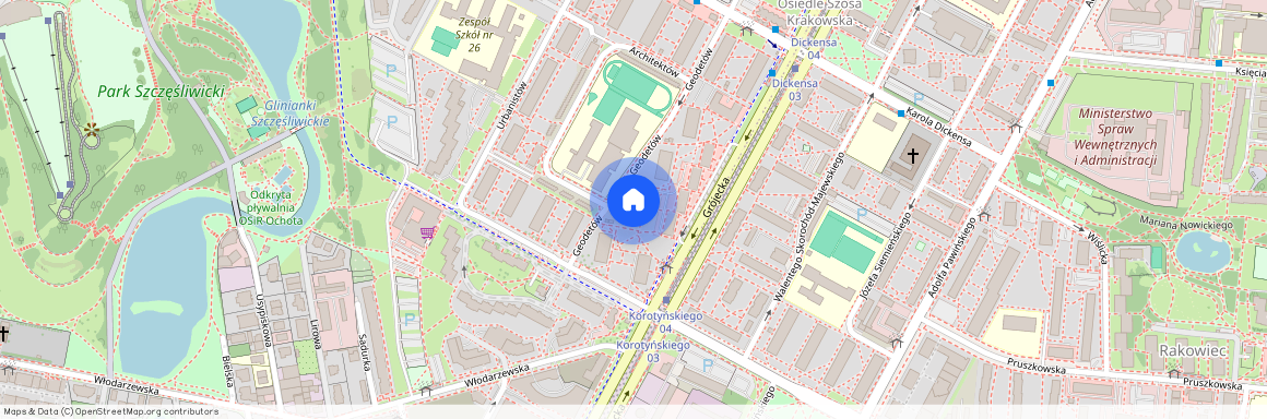 ul. Geodetów, Szczęśliwice, Ochota, Warszawa, mazowieckie