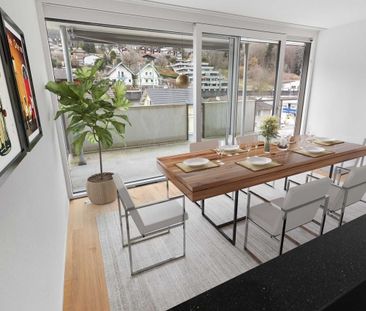 4.5-room penthouse with 2 terraces for rent in Gwatt (Thun) - Photo 2
