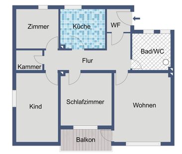 Ab sofort bezugsfrei - Familienwohnung in Altenbauna - Foto 4