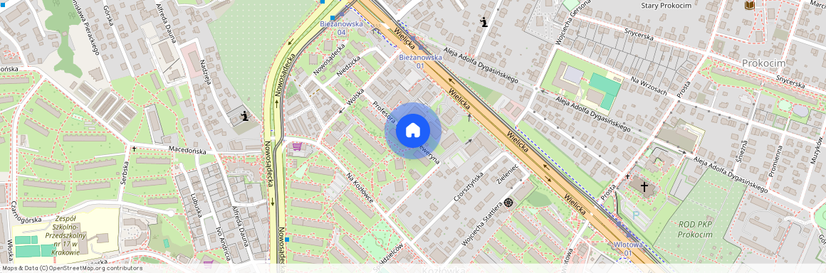 ul. prof. Tadeusza Seweryna, Kozłówka, Bieżanów-Prokocim, Kraków, małopolskie