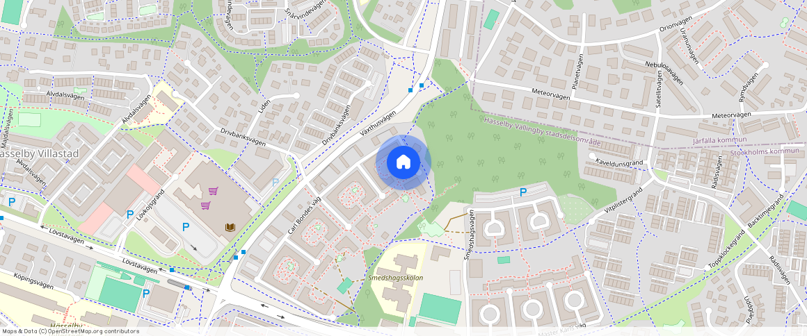 Carl Bondes väg **, Villastaden