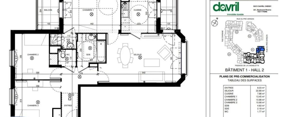 Appartement à louer 4 pièces 82.59m² - Photo 1