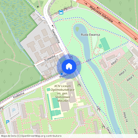 ul. Gwiaździsta, Las Bielański, Bielany, Warszawa, mazowieckie