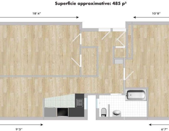 2 CH - 1 SDB - Montréal - $1,600 /mo - Photo 1