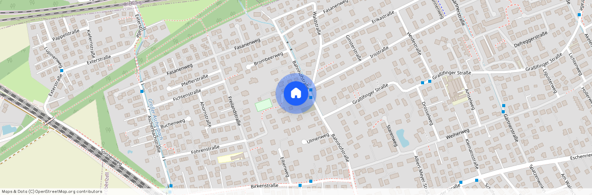 Kastanienweg, 82194 Gröbenzell ca. 17, 1 km north-west of Munich-center