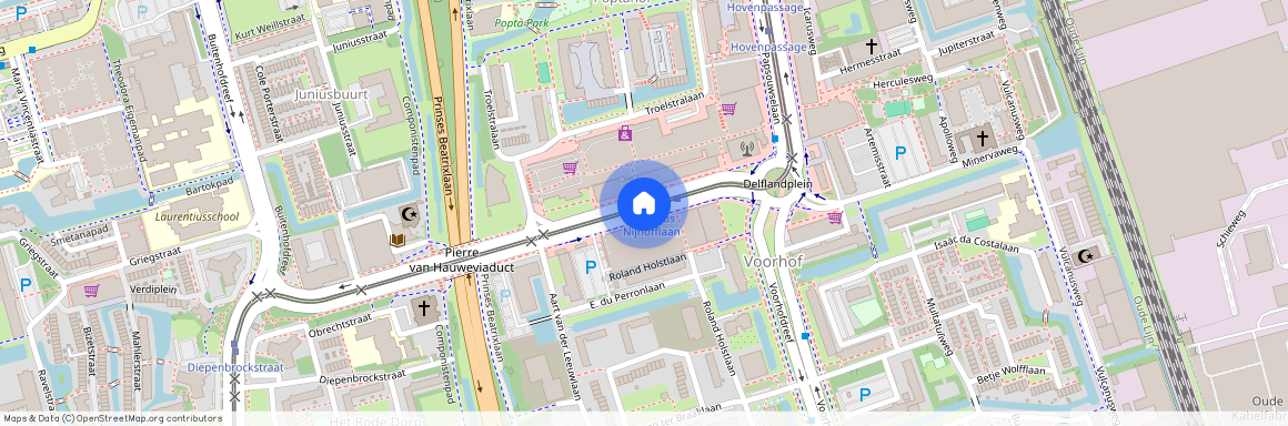 Poptahof-Zuid, 2624 MH, Martinus Nijhofflaan, Delft