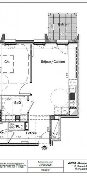 Appartement 2 pièces à Longeville-lès-Metz - Photo 1