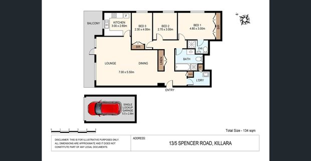 Full-brick three-bedroom modern apartment in Killara High catchment zone - Photo 1