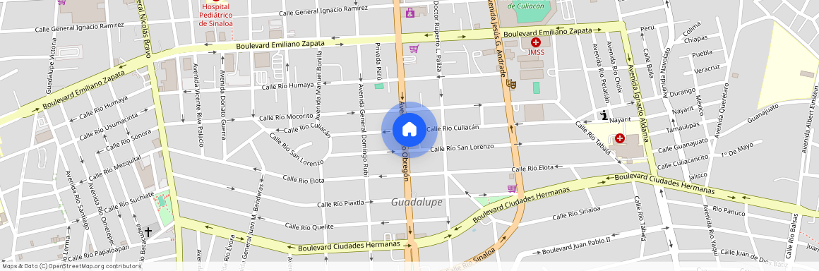 Rio Culiacan, 8-5, Guadalupe, Culiacán, Sinaloa, 80220, México