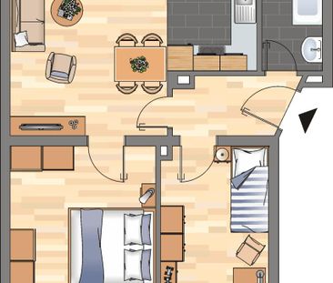 Demnächst frei! 3-Zimmer-Wohnung in Bönen - Foto 1