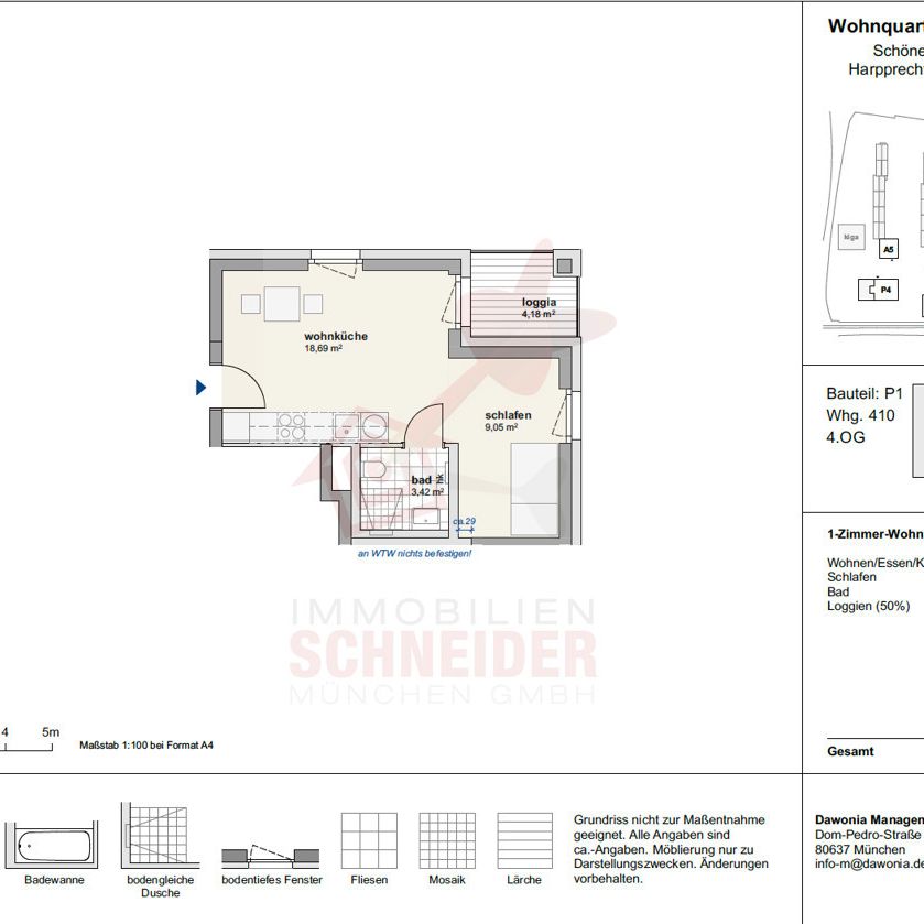 IMMOBILIEN SCHNEIDER - Neubau Erstbezug - wunderschöne 1,5 Zimmer Wohnung mit EBK und Balkon - Photo 1