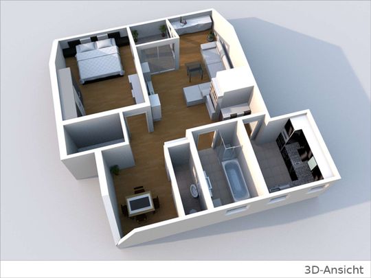 Glücksgriff! Attraktive 2,5-Zimmer-DG-Einliegerwohnung mit Loggia - IDEAL für Pendler - Photo 1