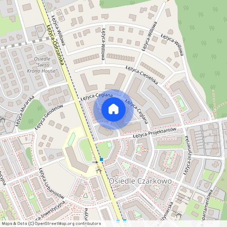 ul. Łężyca - Ceglana, Łężyca, Zielona Góra, lubuskie