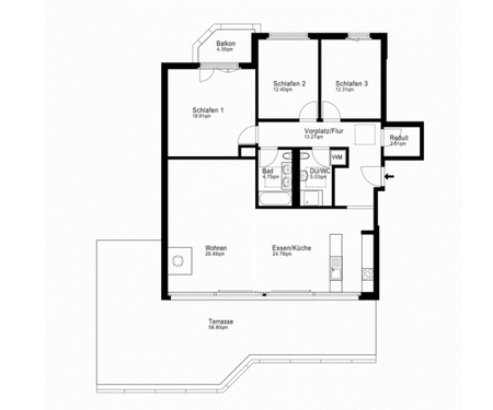 4.5-Zimmer-Attika-Wohnung in Allschwil - Photo 5