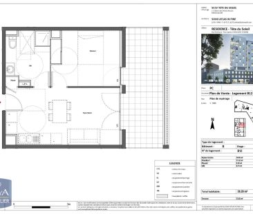 Appartement à louer 2 pièces 38.28m² - Photo 2