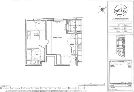 location Appartement T2 DE 44.8m² À VELIZY-VILLACOUBLAY - Photo 4