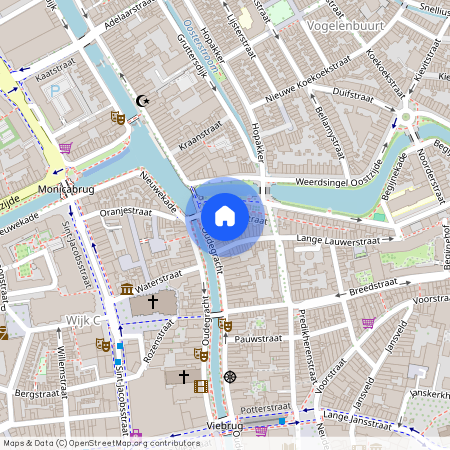 Breedstraat en Plompetorengracht en omgeving, 3512 VL, 1e Achterstraat, Utrecht