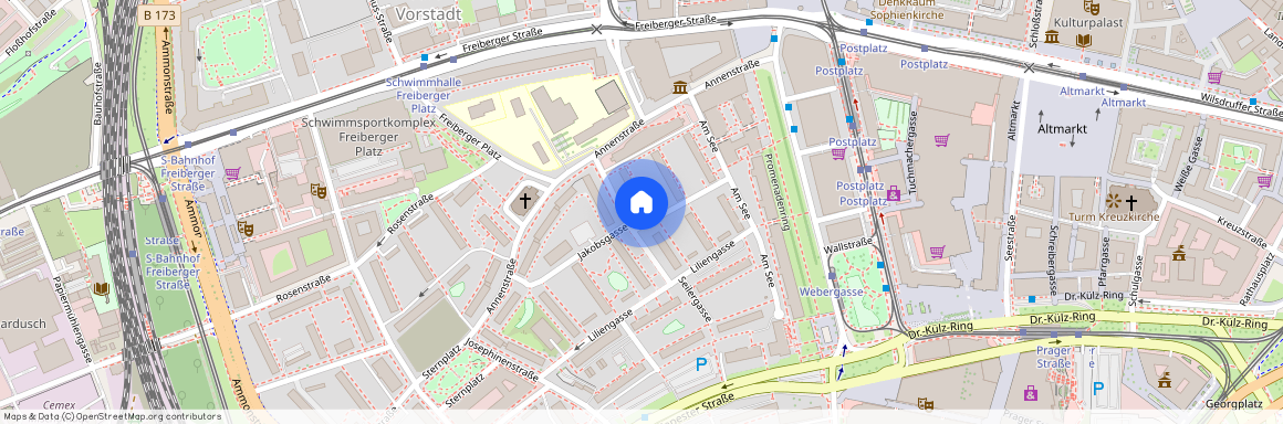 Jakobsgasse 10, 01067 Dresden OT Wilsdruffer Vorst./Seevorst.West